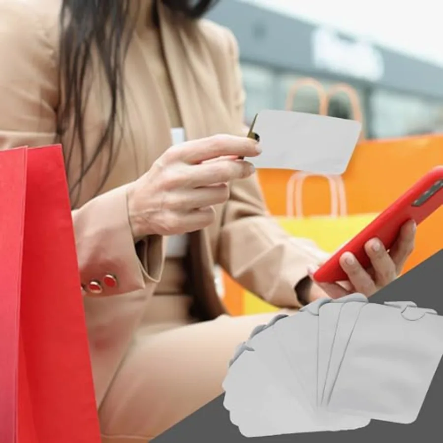 Porta carte di credito con blocco RFID, protezione sicura, foglio di alluminio, confezione da 10 tipi 1