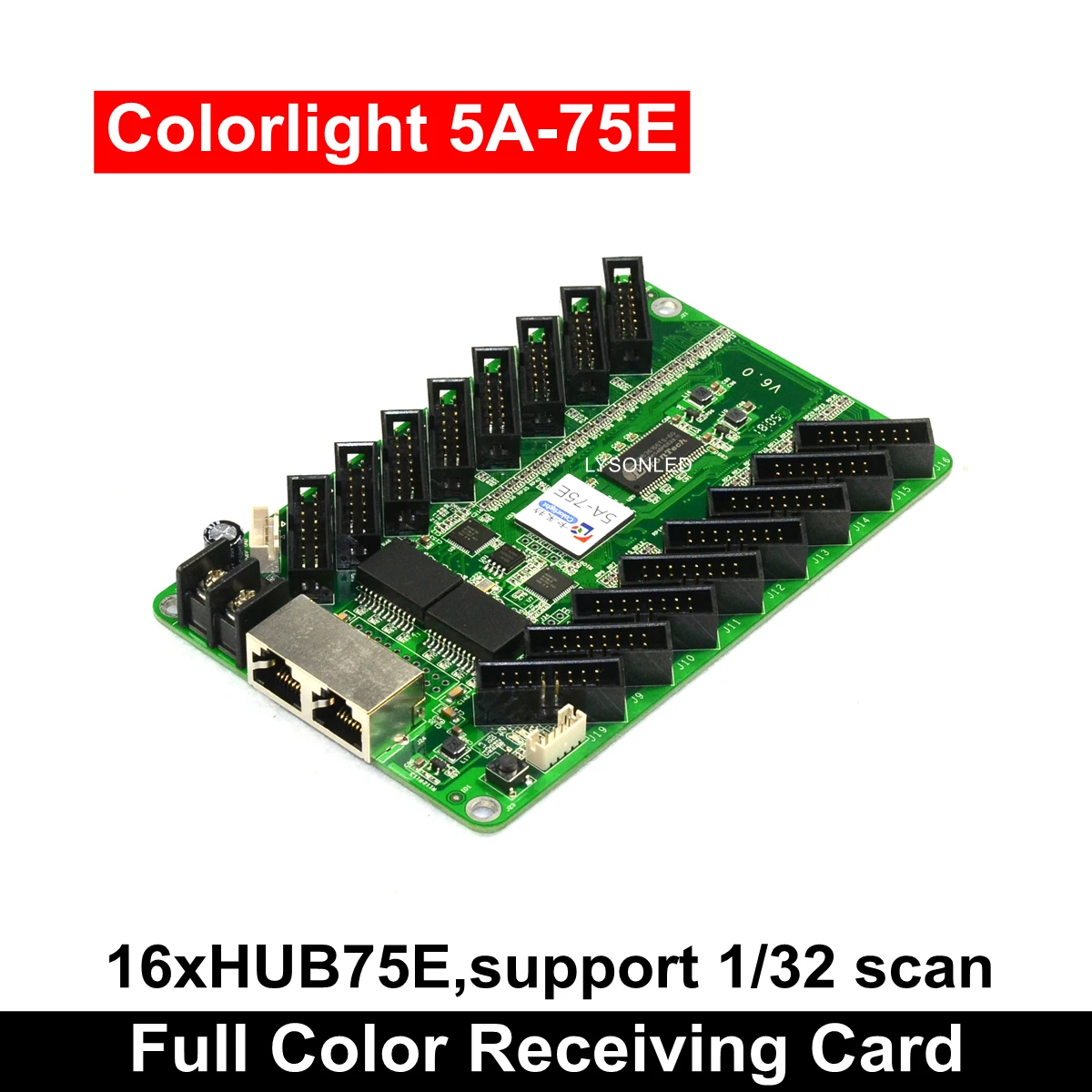 Colorlight 5A-75E Full Color Synchronous Receiving Card with 16xHub75E Ports Support 1/32 scan Narrow Pixel P2 P3 LED Module