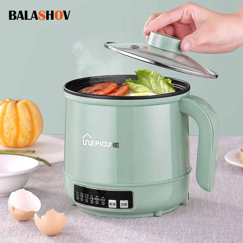 Multifunction Electric Rice Cooker Dormitory Mini Electric Hot Pot Intelligent Electric Cooking Machine Non-stick Pan 1-2 People