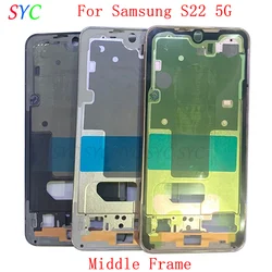 Middle Frame Center Chassis Cover Housing For Samsung S22 5G S901 Phone Metal LCD Frame Repair Parts