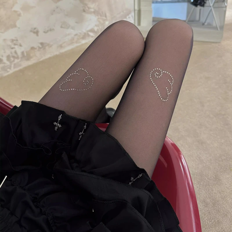 

Колготки JK для девочек, колготки с крыльями и бриллиантами, нижнее белье, чулочно-носочные изделия, тонкие чулки, женские колготки, ультратонкие шелковые чулки, колготки