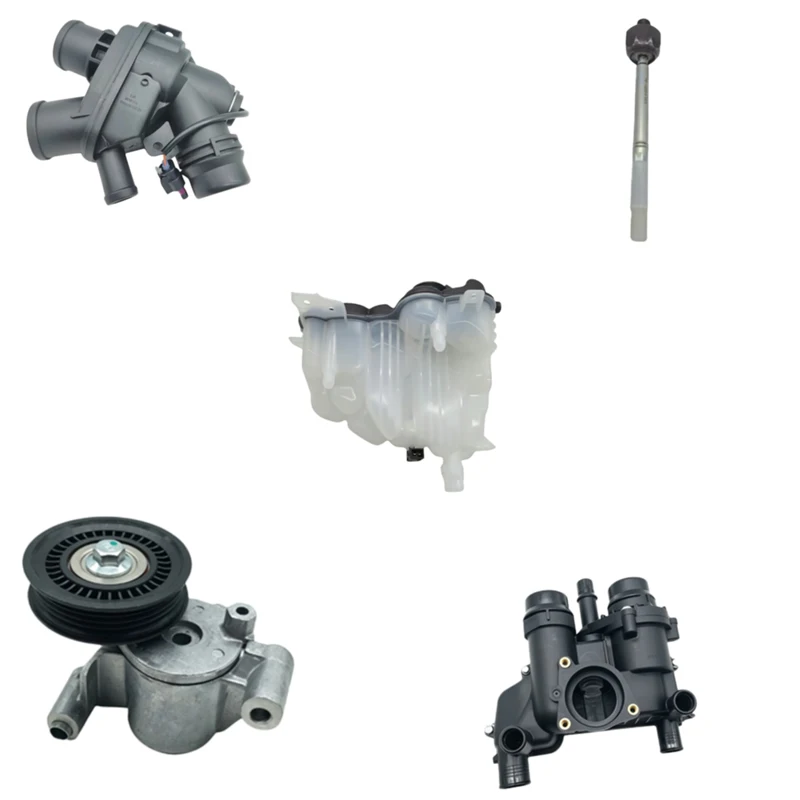 Thermostat and housing box assembly Pulley Assembly - Tensioning Box assembly - radiator overflow Pulley Assembly - Tensioning C