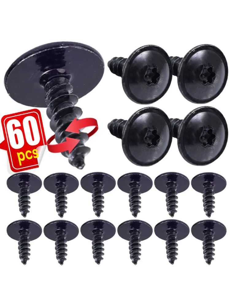 Vis de carrosserie de voiture garde-boue pour VW Golf vis autotaraudeuses en métal Rivet boulon de fixation noir croix autotaraudeuse Phillips N90974701