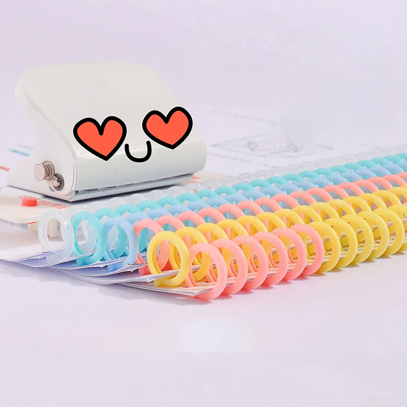 30 Furos Loose-leaf Plastic Binding Ring Primavera Spiral Rings Binder Strip Para A4 Paper Notebook Stationery Material de escritório