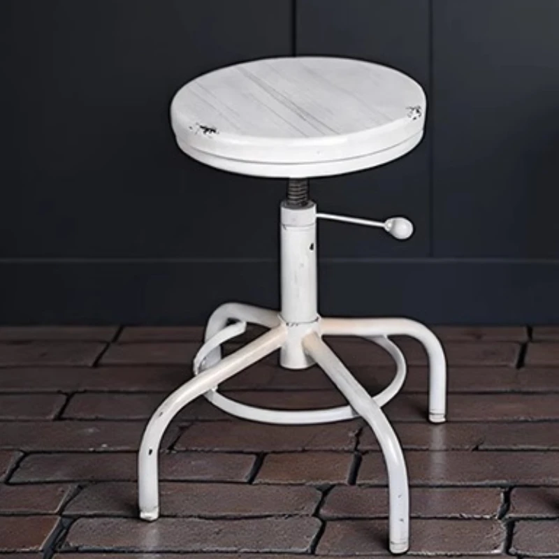 Silla de Bar de Hotel Vintage de mediados de siglo, silla de Bar de hierro con acento ajustable minimalista, muebles para el hogar de estilo Industrial de diseñador