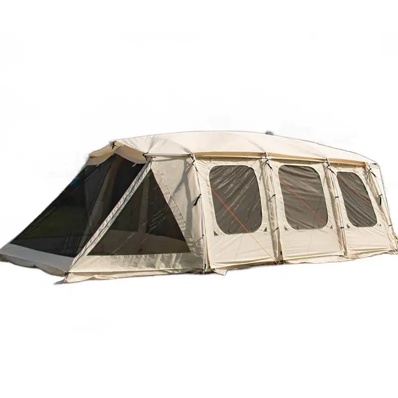 

Camping Family Cabin Tent 14 Person Base Camp 4 Rooms Hiking Shelter Outdoor Pipeline Tunel Tunnel Tent