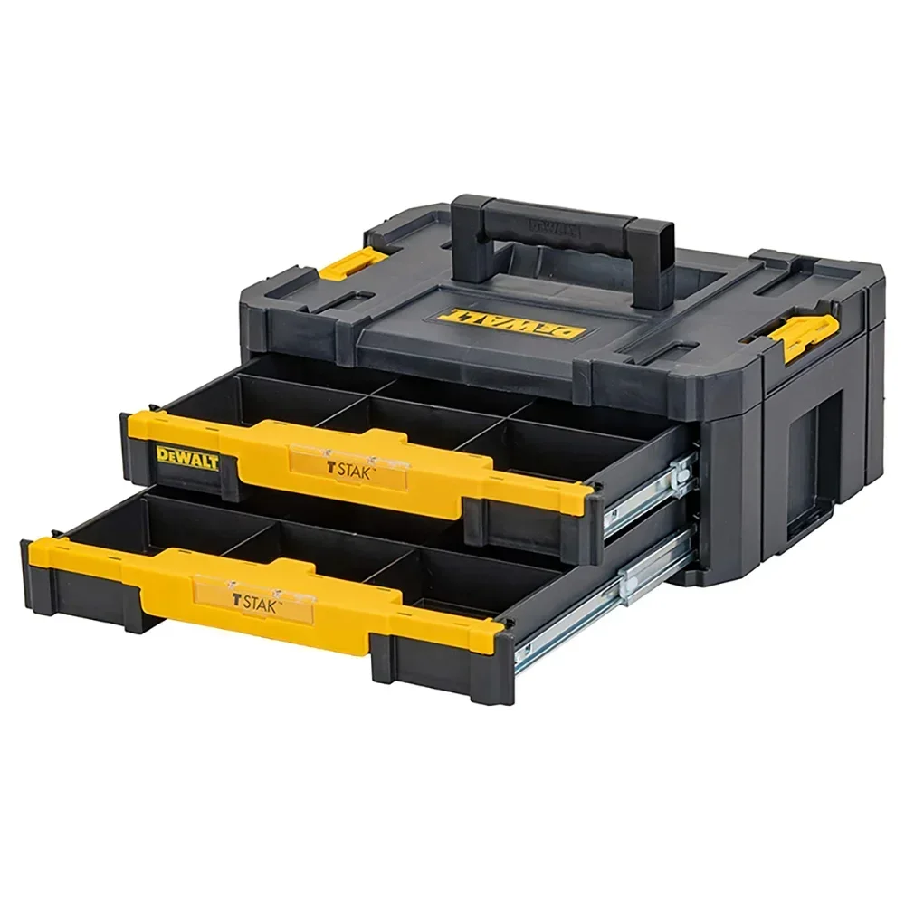 Dewalt DWST-70705 DWST-70706 TSTAK 2.0 Tool Box with Single or Double Drawers Freely Stack Combine Compatible with TSTAK1.0