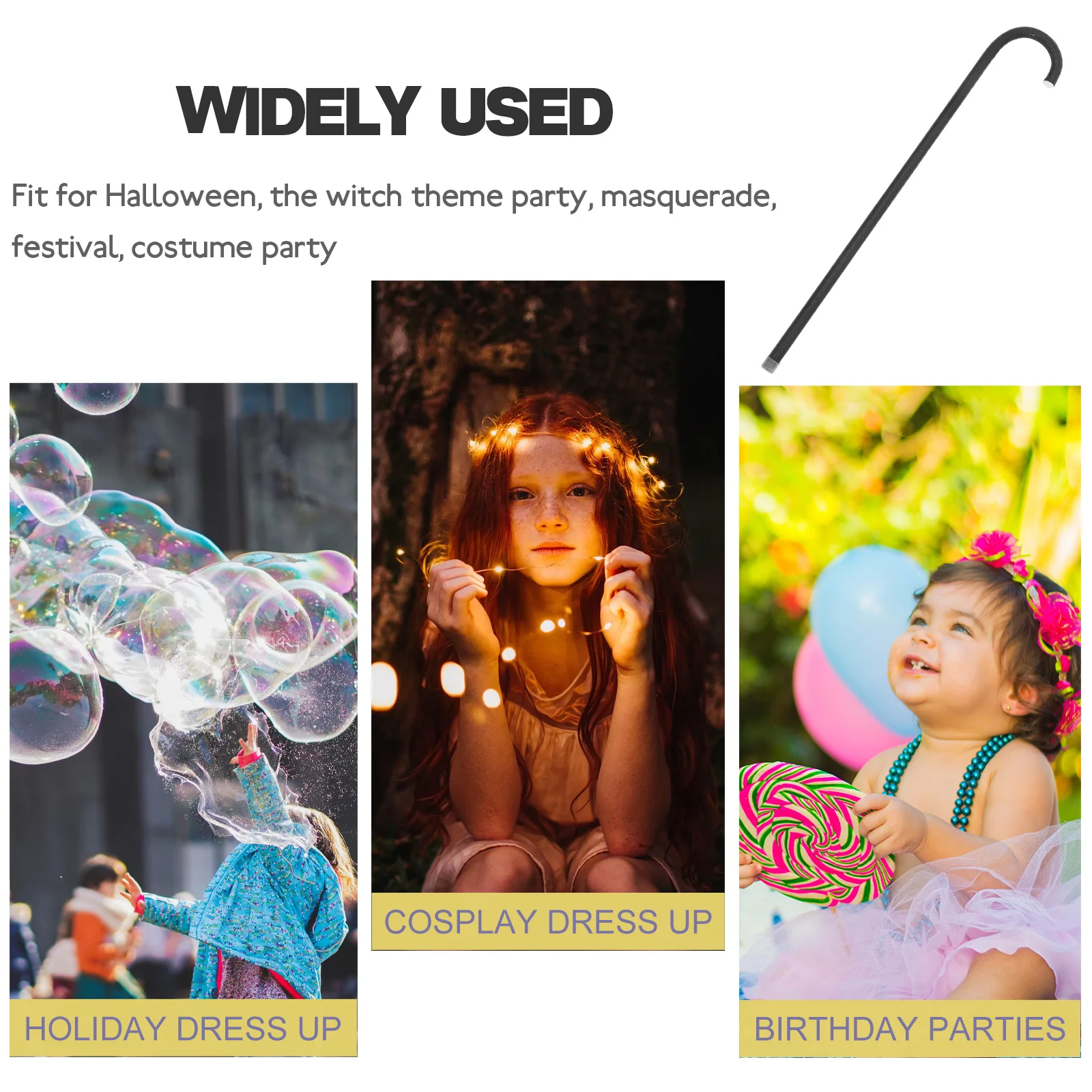 

Jazz Dance Cane for Children Performance Crutch Role Play Prop Suitable Halloween Masquerade Festival Stage Show Cosplay