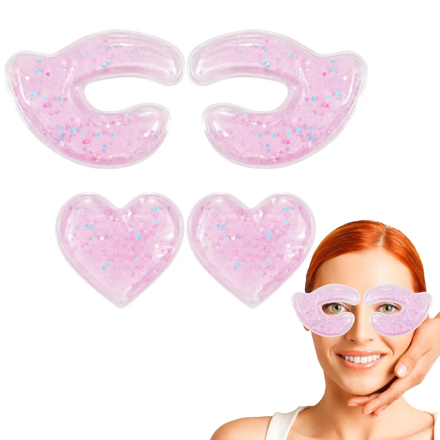 Reusable Eye Patches Gel Eye Pads Cold Warm Eye Compress Cooling Under Eye Patches for Reduce Puffiness Circles Wrinkle Redness