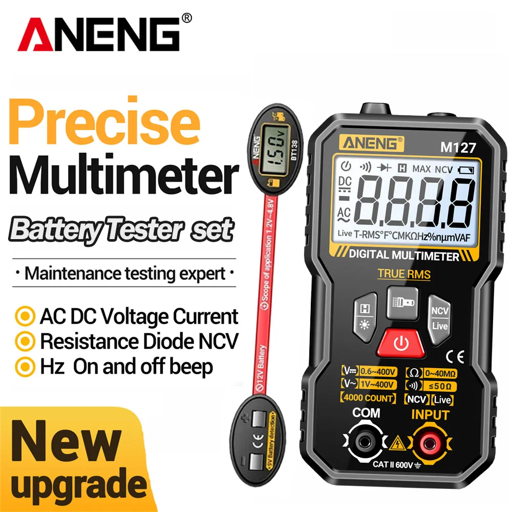 Digital Multimeter Professional Battery Level Tester Kit ANENG AC/DC Voltage Resistance NCV induction Multifunction Meter Tools