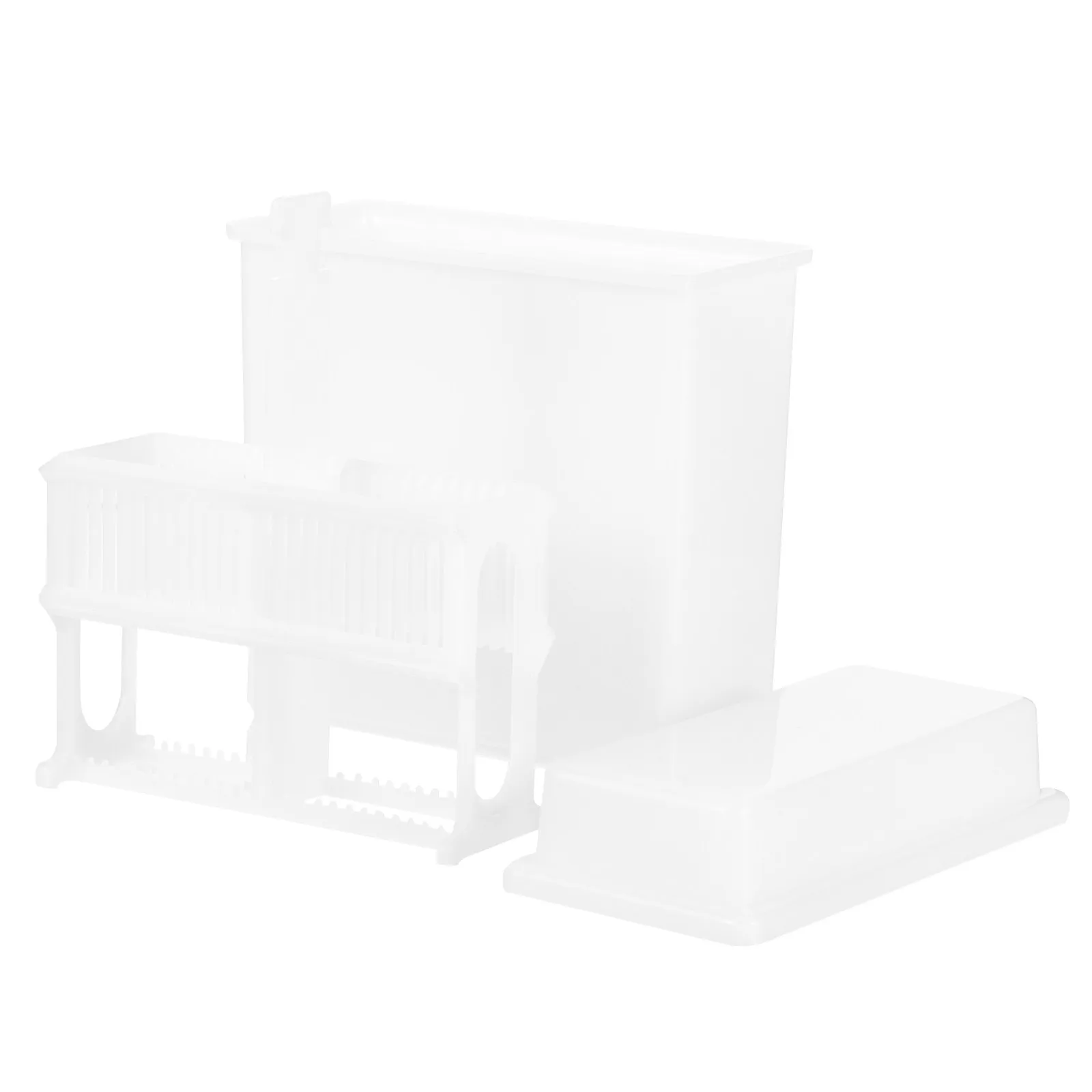 1Set Laboratory Slides Staining Rack and Jar Plastic Microscope Slide Storage Rack for School Teaching Scientific Research