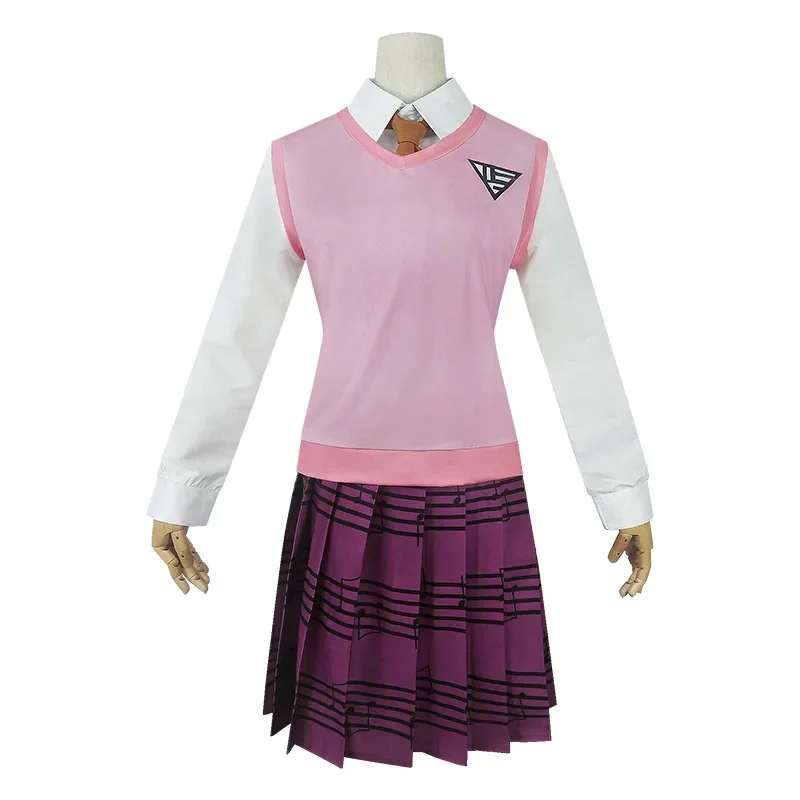 Novo danganronpa v3: matando harmonia kaede akamatsu cosplay traje feminino anime colete/camisa/saia conjuntos de uniforme jk