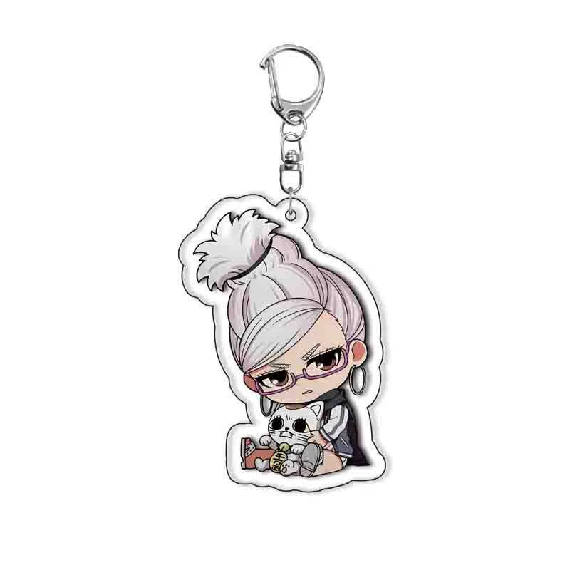 Anime DAN DA DAN Momo Ayase Jiji Ken Takakura Okarun Cosplay Keychain Unisex Acrylic Keyring Key Chain Bag Pendant Accessories