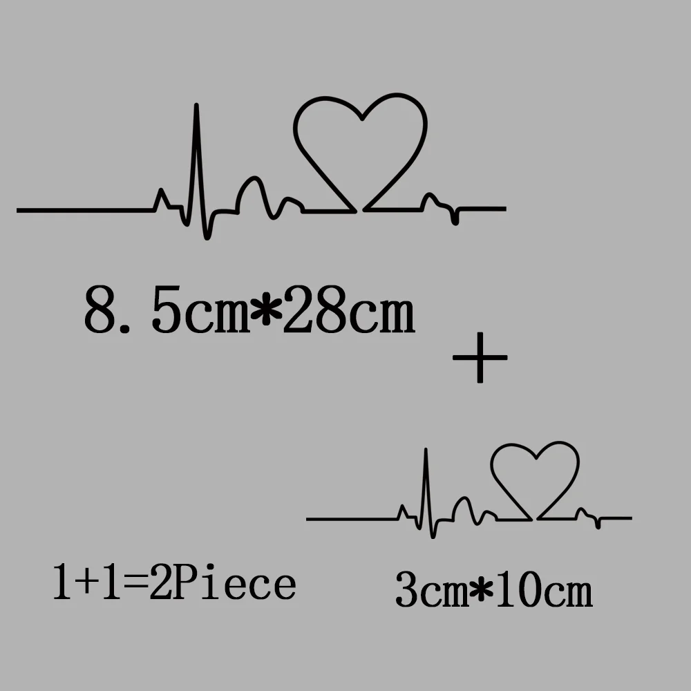 2Pcs/Lot Heartbeat Ironing Application Iron On Thermoadhesive T Shirt PatchHeat Thermal Transfer Fusible Stickers For Clothing image 2