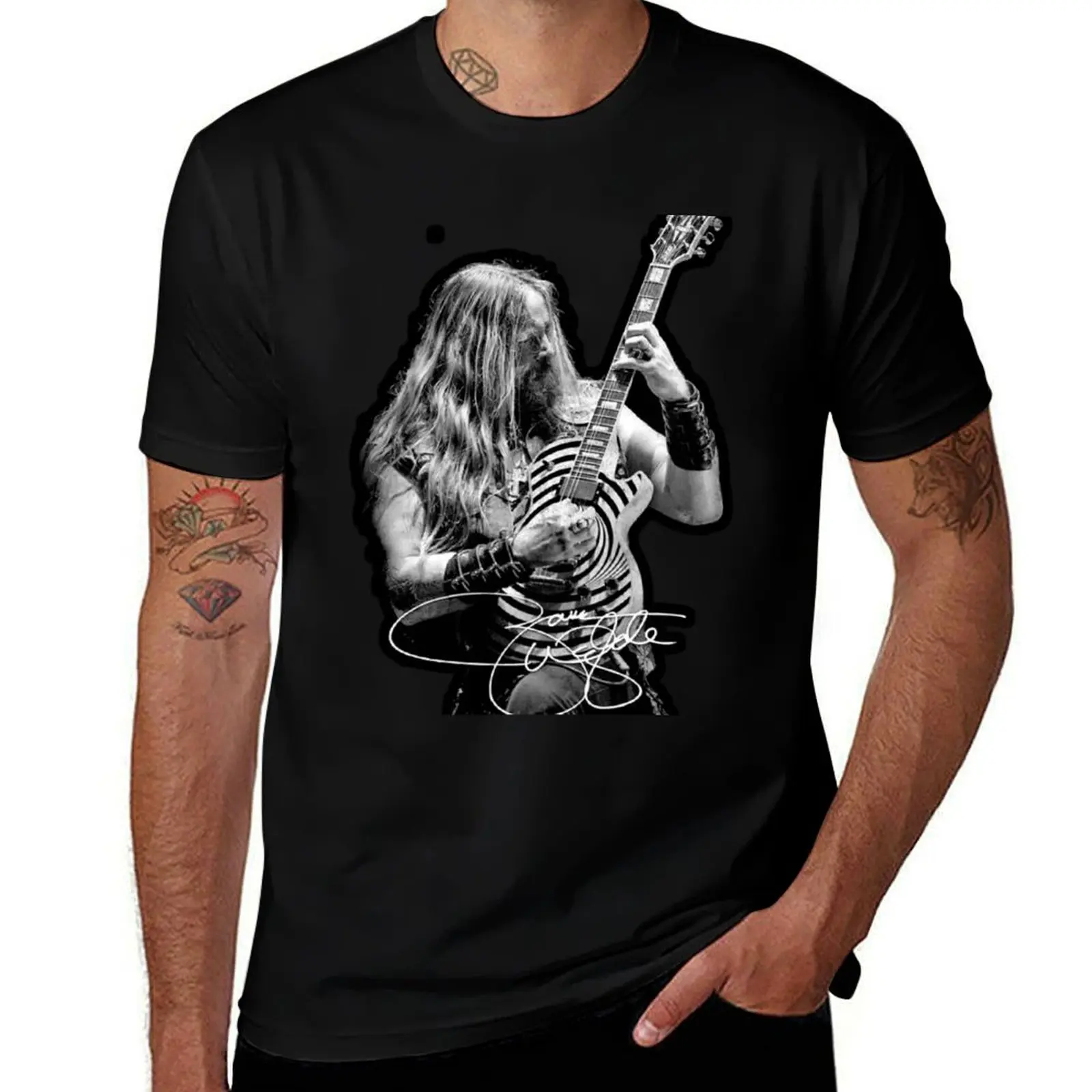 

07 Zakk Wylde American guitarist, singer and songwriter Classic T-Shirt black cotton t-shirt plain for man package T-Shirt