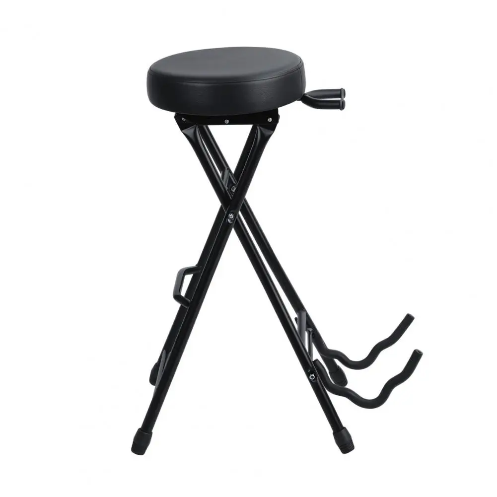 Табурет для гитары с мягким сиденьем — складной складной стул с выдвижным крючком, подставка для гитары, портативный для взрослых