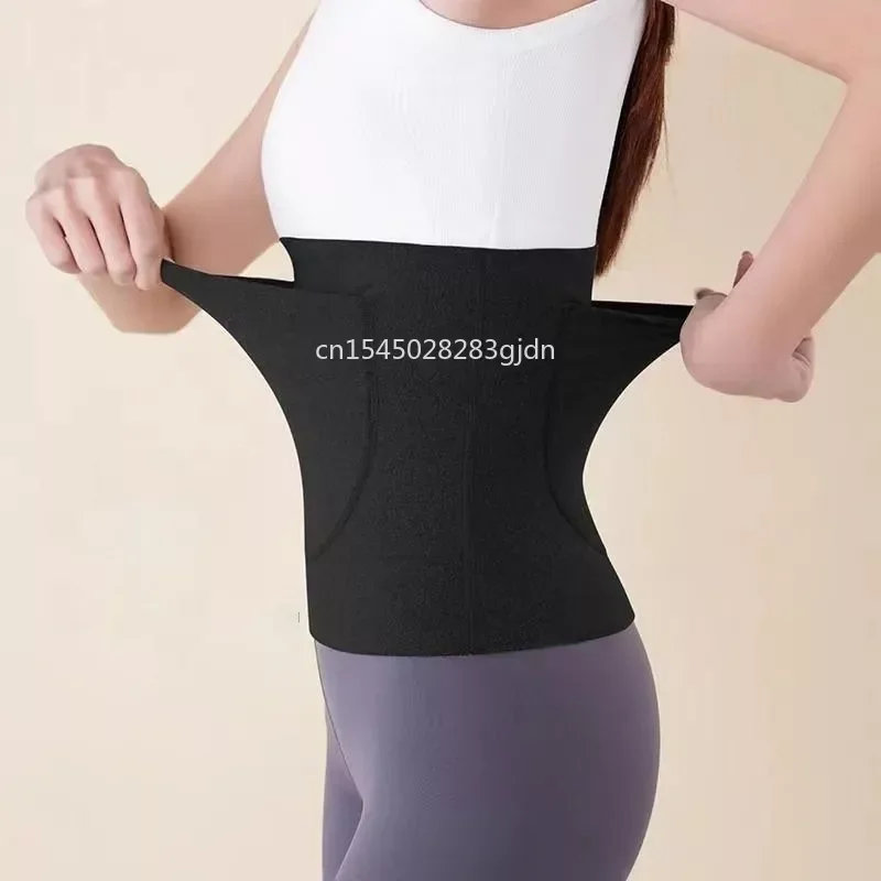 Winter Thermal Waist Support Unisex Elastic Waist Belts For Fitness Abdomen Back Pressure Warmer Inner Wear Velvet cummerbund