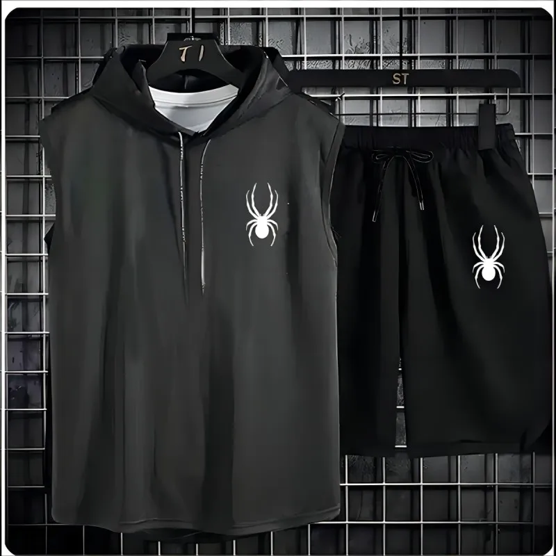 

Solid Color 2025 Brand New Men's Tank Tops Vest Sleeveless Tees For Male Hooded Man Vests Tops Hip Hop Men Tank Top T shirt