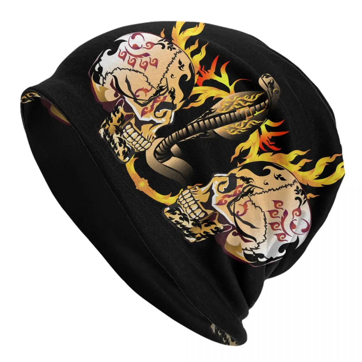 

Skullies Beanies Fashion Hats Snake And Skull Design Thin Bonnet Hipster Caps Men Women's Earmuffs