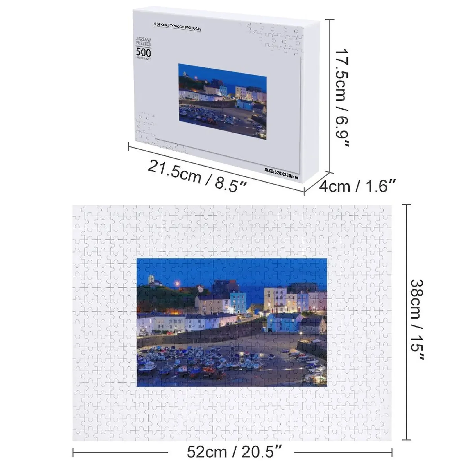 Porto tenby, país de gales quebra-cabeça de madeira nome animal brinquedo de madeira crianças decoração de madeira pinturas quebra-cabeça