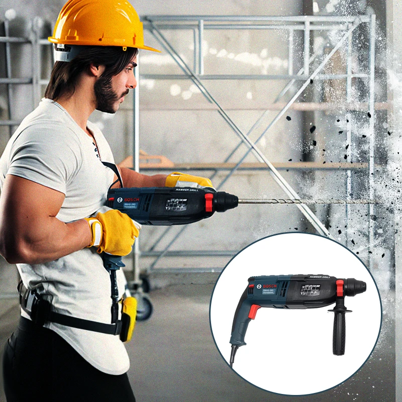 مثقاب كهربائي متعدد الوظائف من BOSCH، ثلاثة مطرقة كهربائية عالية الطاقة، أدوات كهربائية منزلية GBH2-26/28