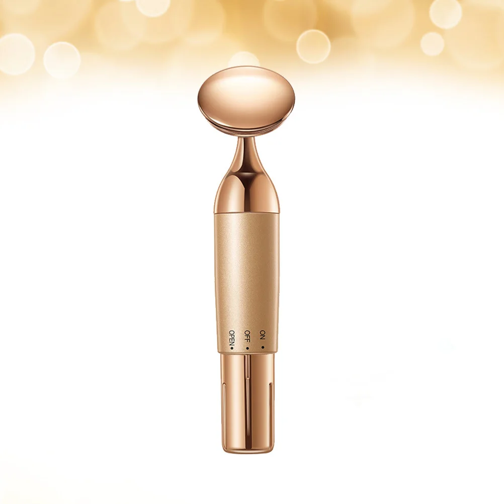 เครื่องนวดหน้าทองคำ 1 ชิ้น แบบพกพา ใช้ได้สองแบบ สำหรับนวดรอบดวงตาและใบหน้า พร้อมระบบสั่นสะเทือนความถี่สูง สำหรับการดูแลผิว