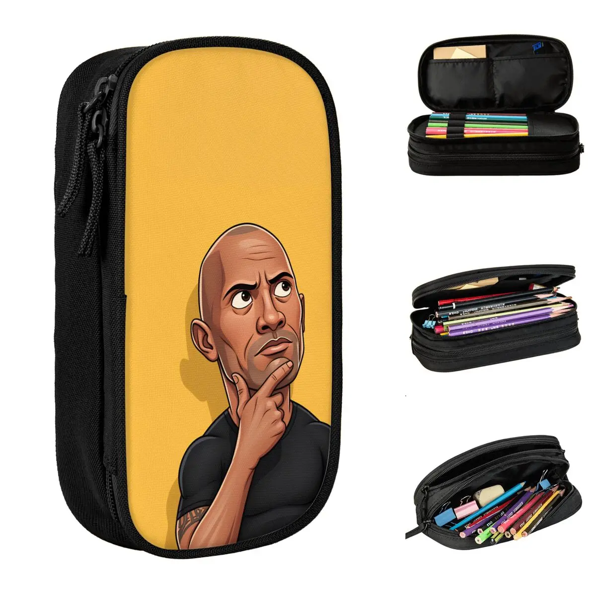 the-rock-face-dwayne-johnsons-estojo-de-lapis-menino-menina-kawaii-caneta-caixa-grafica-escolar-estojos-de-lapis-organizador-de-papelaria