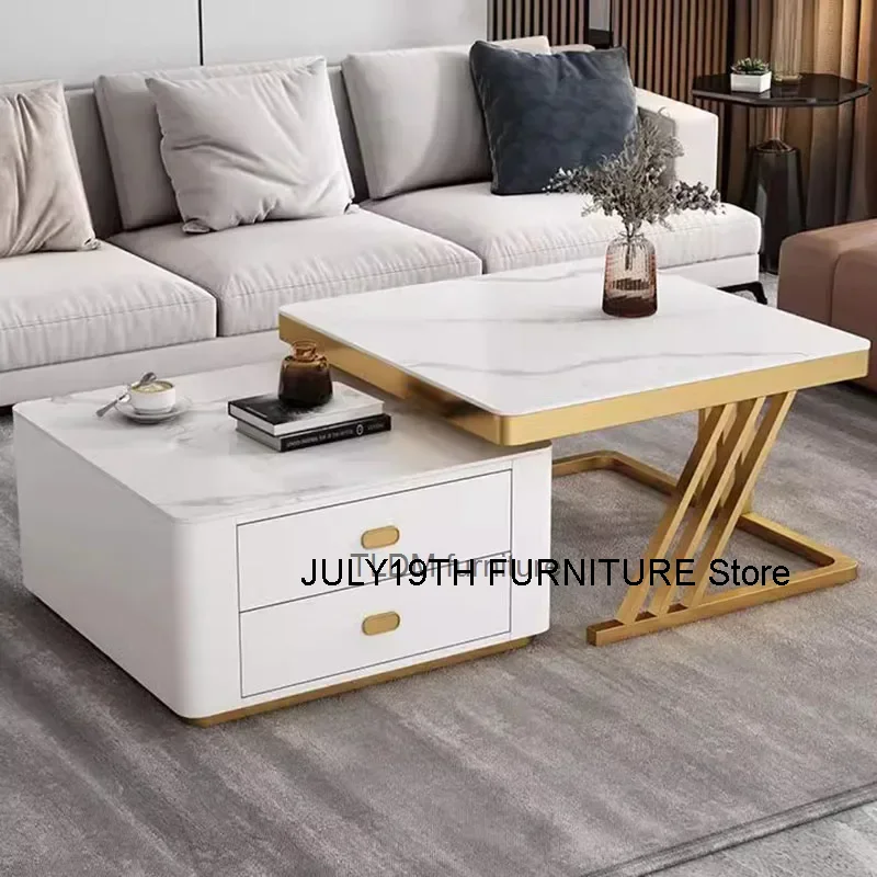 Mobile Coffee Tables Design White Minimalist Storage Transparent Coffee Tables Funky Mesas De Centro Para Sala Furniture Sets