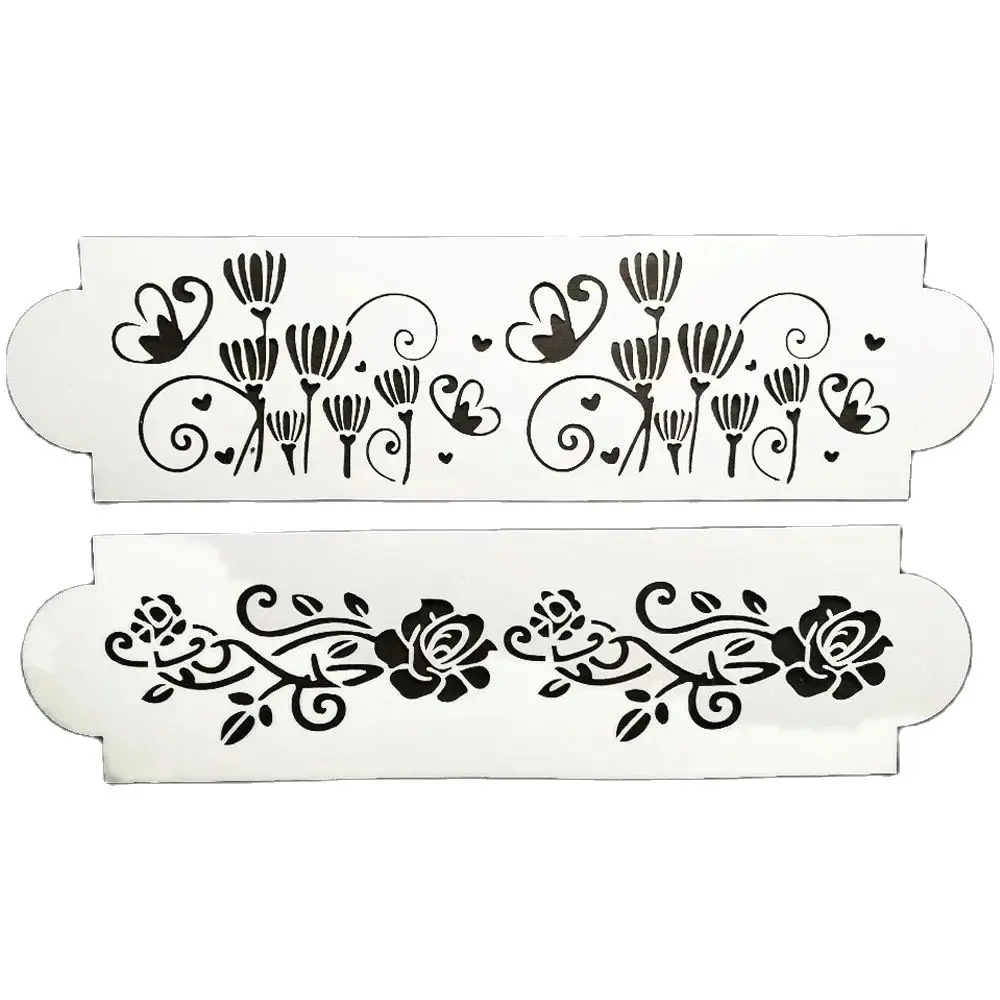 2PCS/set popular Lace design stencil fondant cake decorating tools cake mold pastry tools baking decoration P0068