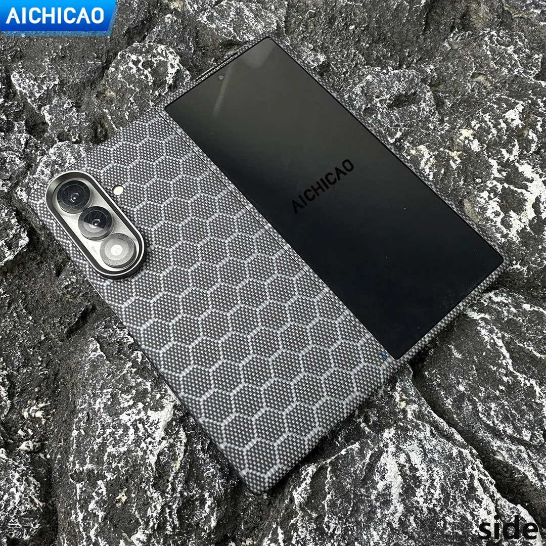 

ACC-Real Carbon Fiber Phone Case for Samsung Galaxy Z Fold 7 Aramid Fiber Case Snake skin pattern Anti-fall busines Phone Shell