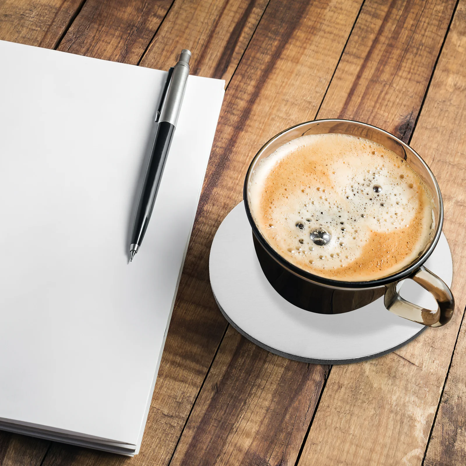 

5Pcs Stainless Steel Drink Coasters Anti-Skid Cup Mat Heatproof Placemats Reusable Coasters for Kitchen Home Decoration