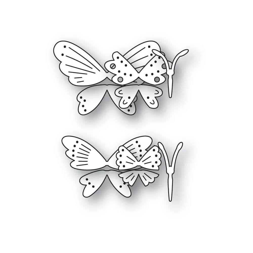 

New Butterflies Nestled Bird Tea Cup Metal Cutting Dies For DIY Scrapbook Diary Template Decoration Embossing Card April 2026
