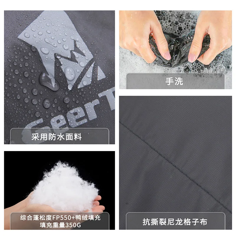 حقيبة نوم شتوية على شكل ظرف، بطانية دافئة للتخييم في الهواء الطلق خفيفة الوزن، حقيبة نوم محمولة للأسفل لوقت القيلولة للبالغين، L355 #5