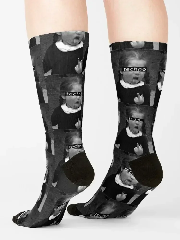 Techno rave girl Socks Argentina soccer anti-slip custom crazy Woman Socks Men's