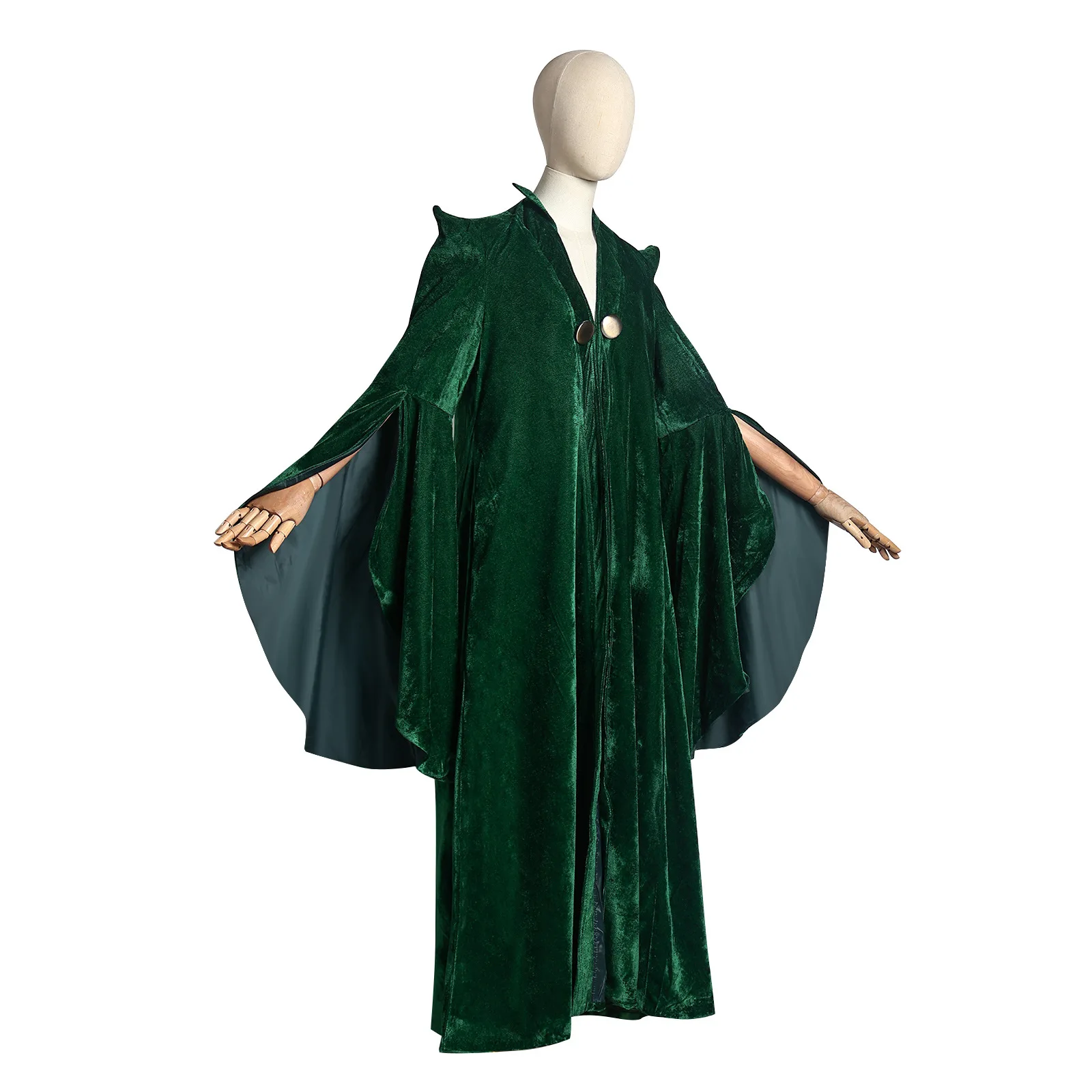 أزياء أستاذ الفيلم مينيرفا ماكجوناجال التأثيرية رداء الزي كيب فستان أخضر طويل بدلة تنكرية للهالوين كرنفال #3