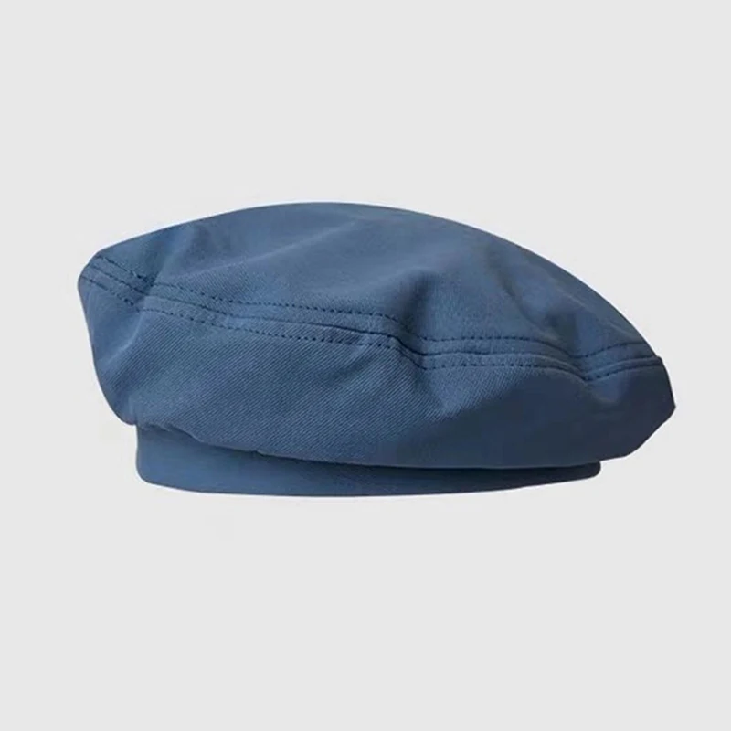 Kobiety Dziewczyna Beret Artysta Ciepłe Bawełniane Ośmiokątne Płaskie Czapki Jesień Zima Czapka Czapka Vintage Beret Czapki Jednolity Kolor Nakrycia Głowy