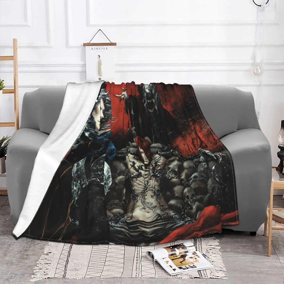 Simon Belmont Blankets Fleece Spring Autumn Castlevania Anime Lightweight Thin Throw Blanket for Bed Travel Bedspread