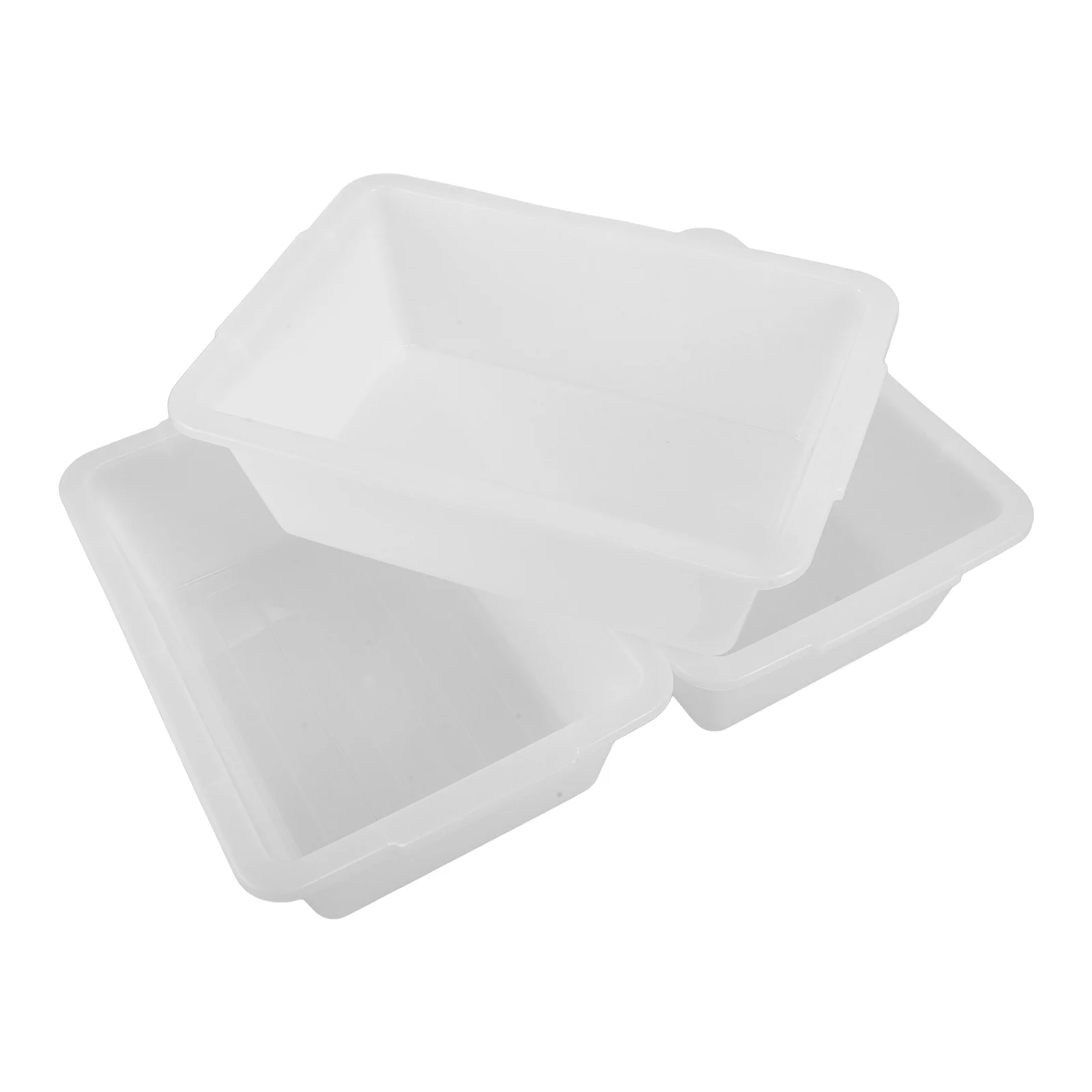 

3 Pcs Malatang Display Cabinet Box Commercial Tote Tubs Plastic Rectangular Restaurants Multipurpose Bus Storage