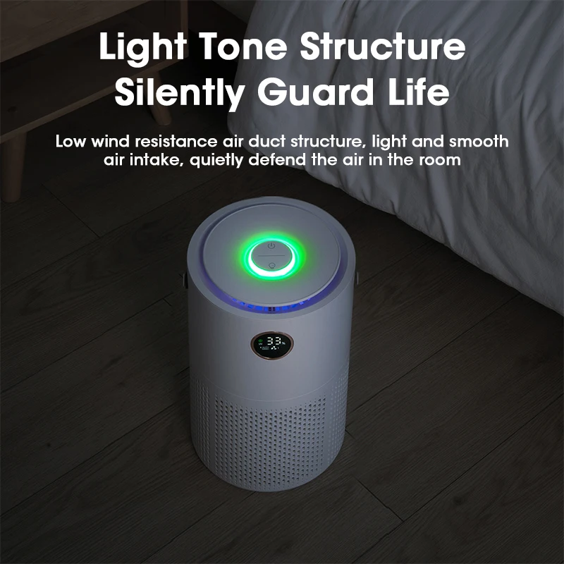 Portable Air Purifier Wireless 10000mAh Negative Ion Adsorption PM2.5 HAEPA Filtration Charging Aromatherapy Diffusion Fresh Air