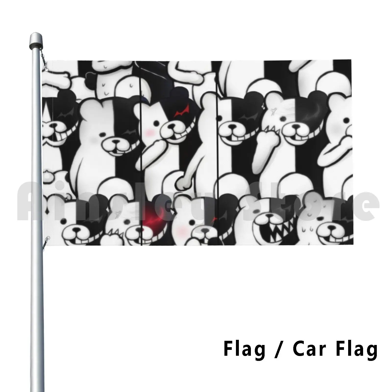 Monokuma Flag Car Flag Printing Custom Danganronpa Monokuma Sprite Sprites