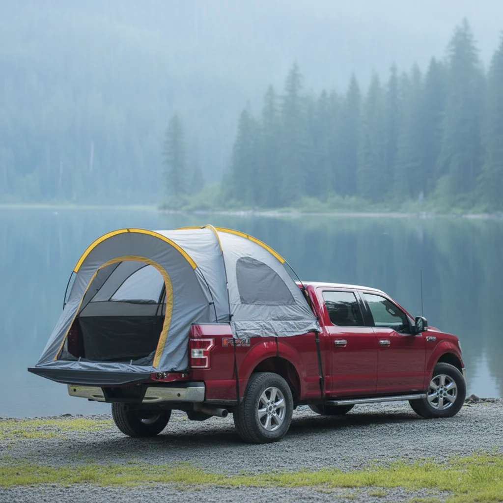 

Mini Luxury Waterproof Lightweight Modern Expanded Pop-Up Caravan Pickup Truck Foldable Outdoor Travel Tent Accommodating Two