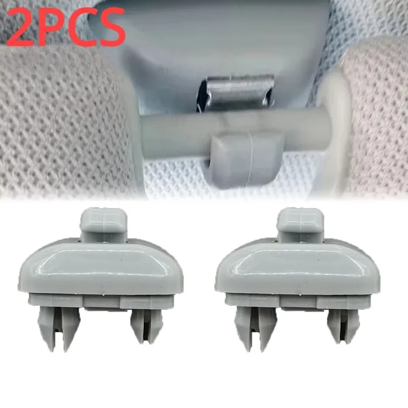 2X Grey Car Sunshade Clip With Hook For Audi A3 S3 2004 2005 2006 2007 2008 2009 2010 2011 2012 2013 2014 2015 2016