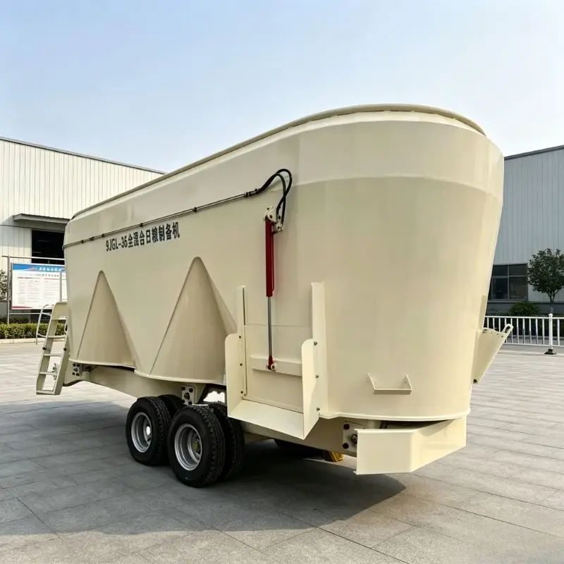 Blank Customized TMR Mixer Machine36 Cubic Meter Pull Type Design HighHardened Steel Farm Equipment