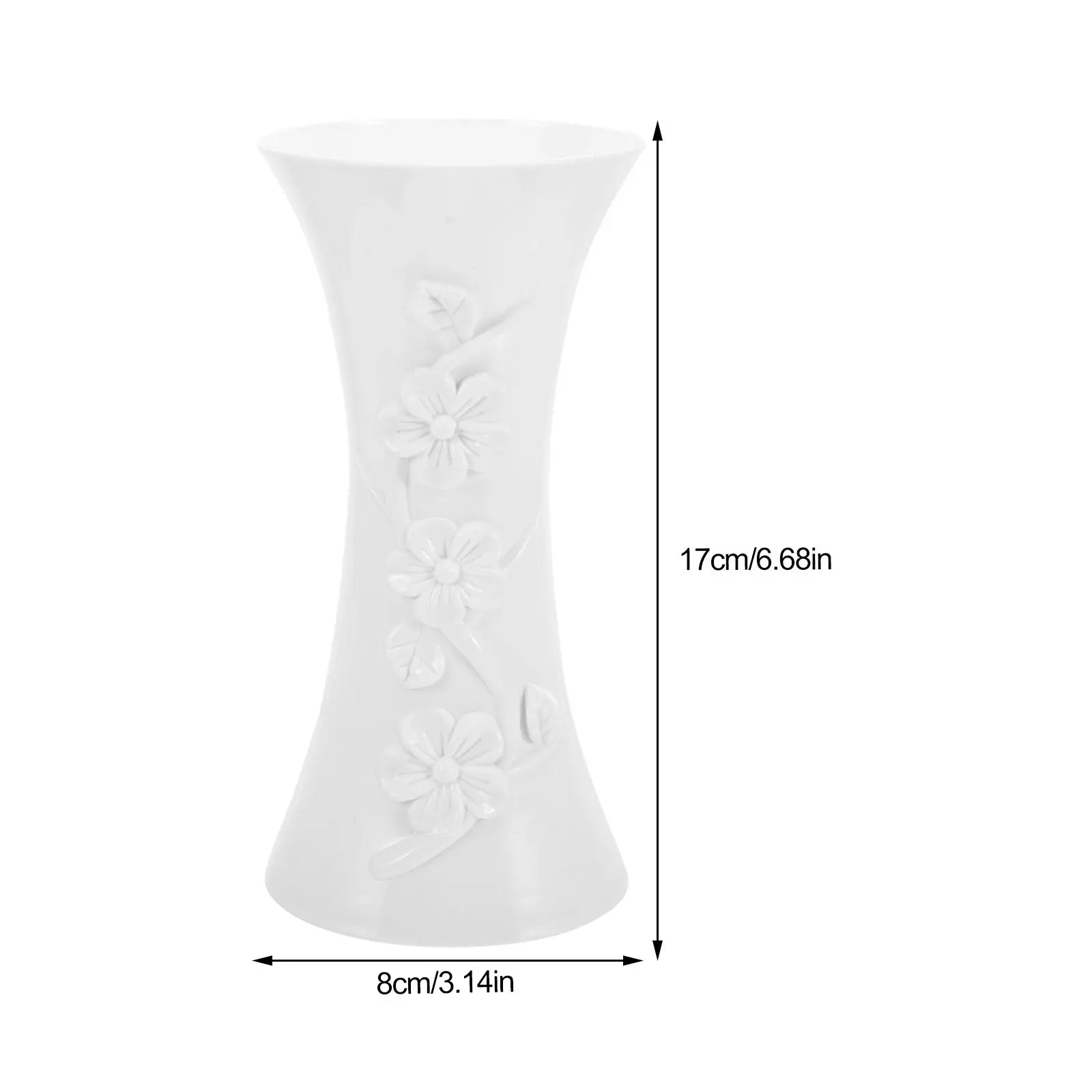 Lightweight Plum Blossom Plastic Vase Decorative Flower Vase for Home Office Table Centerpiece Flower Arrangement