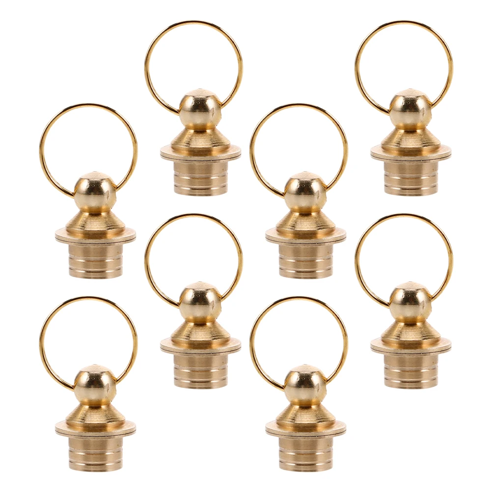 

8 Pcs Copper Mouth Gourd Cover Brass Gourds Secure Covers Accessories Golden Man