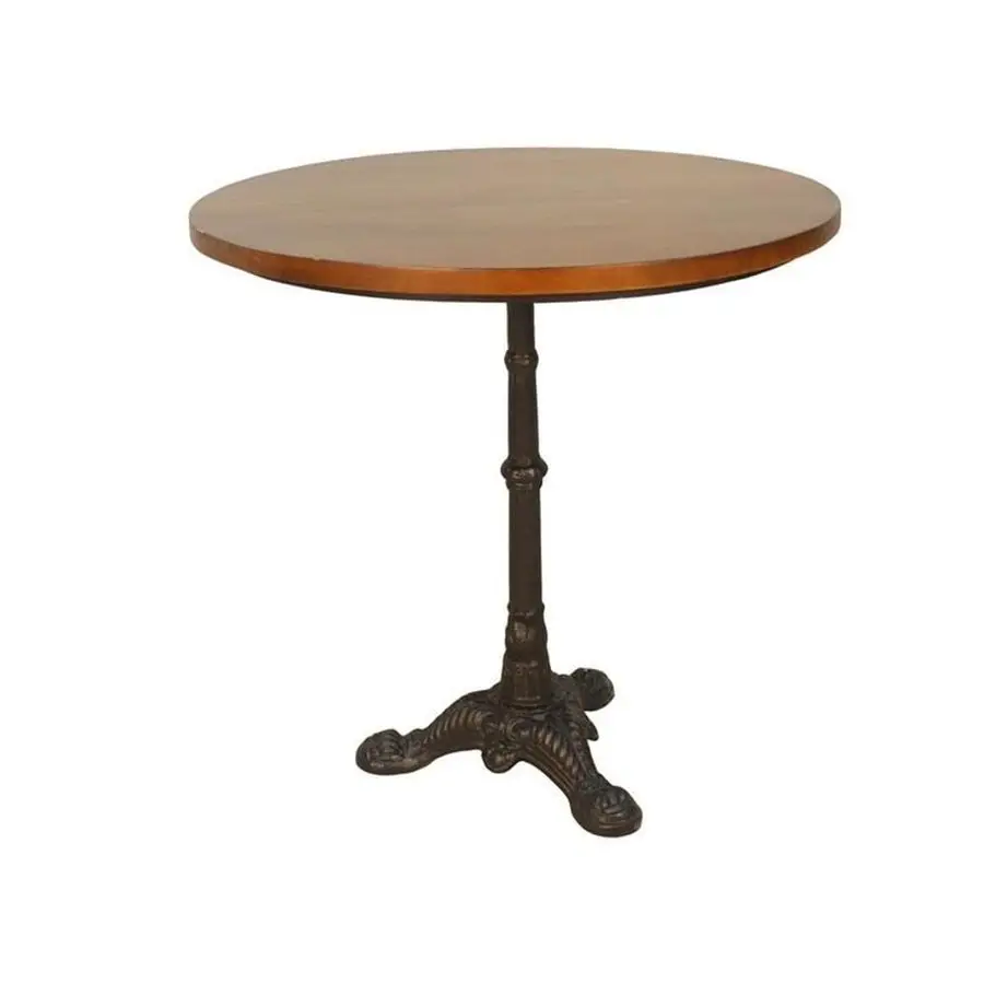 Classic Velio Mango Wood Table Top Bistro Table in Chestnut and Black