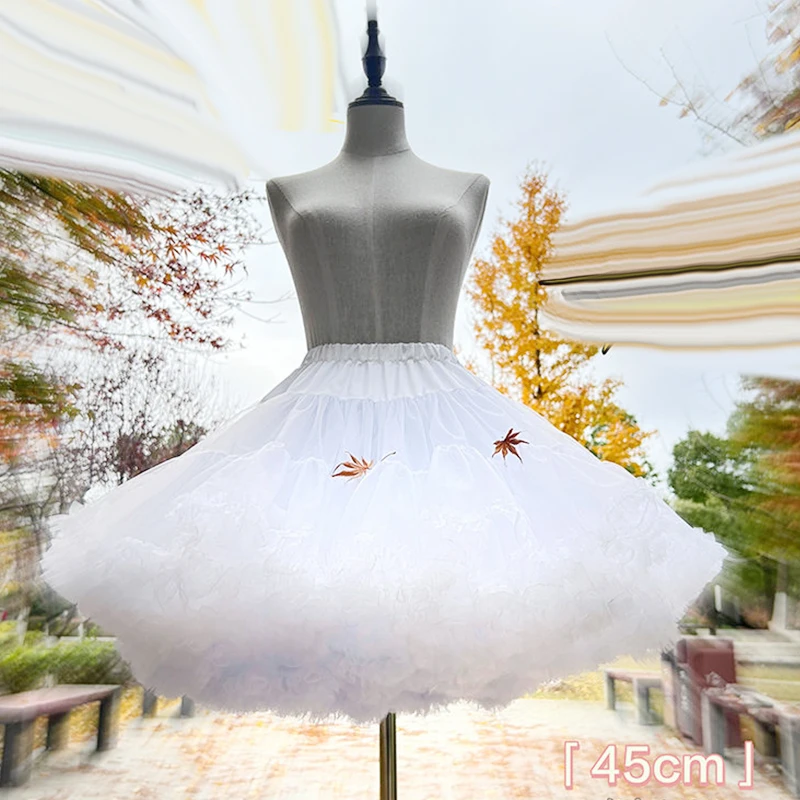 Roze Witte Zwarte Lolita Rok Ondersteuning Tule Super Pluizige Gewelddadige Zachte Garen Zonder Been Petticoat Tuu Rok Cosplay