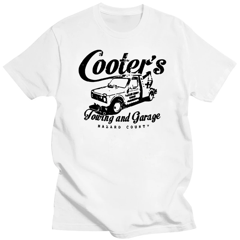 COOTER TOWING AND GARAGE DUKES FUNNY HAZARD COUNTY MECHANIC RETRO T-SHIRT TEE