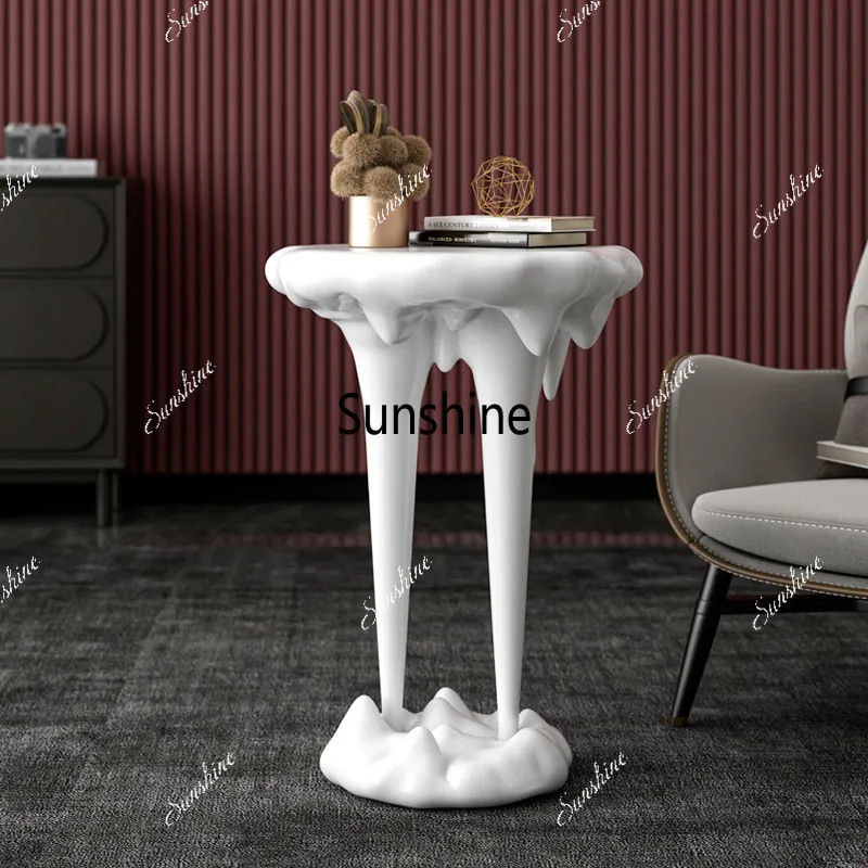 Minimalist modern bedroom small sofa edge several floor ornaments