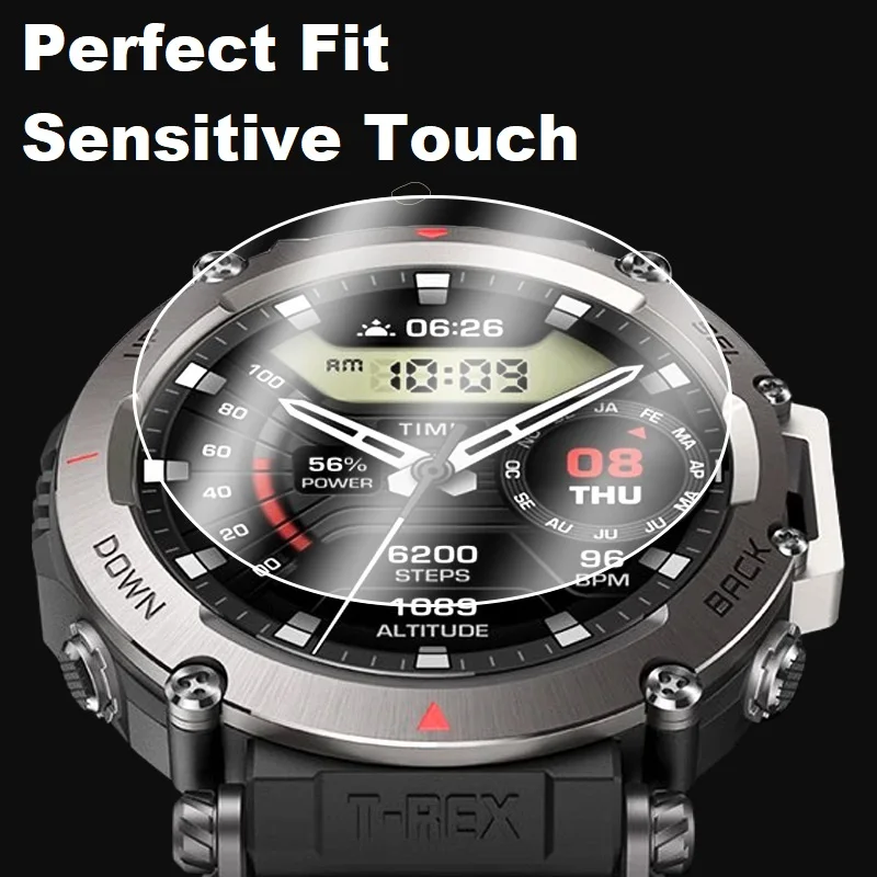 5PCS Smart Watch Screen Protector for Amazfit T-Rex Ultra Tempered Glass Anti-Scratch Protective Film